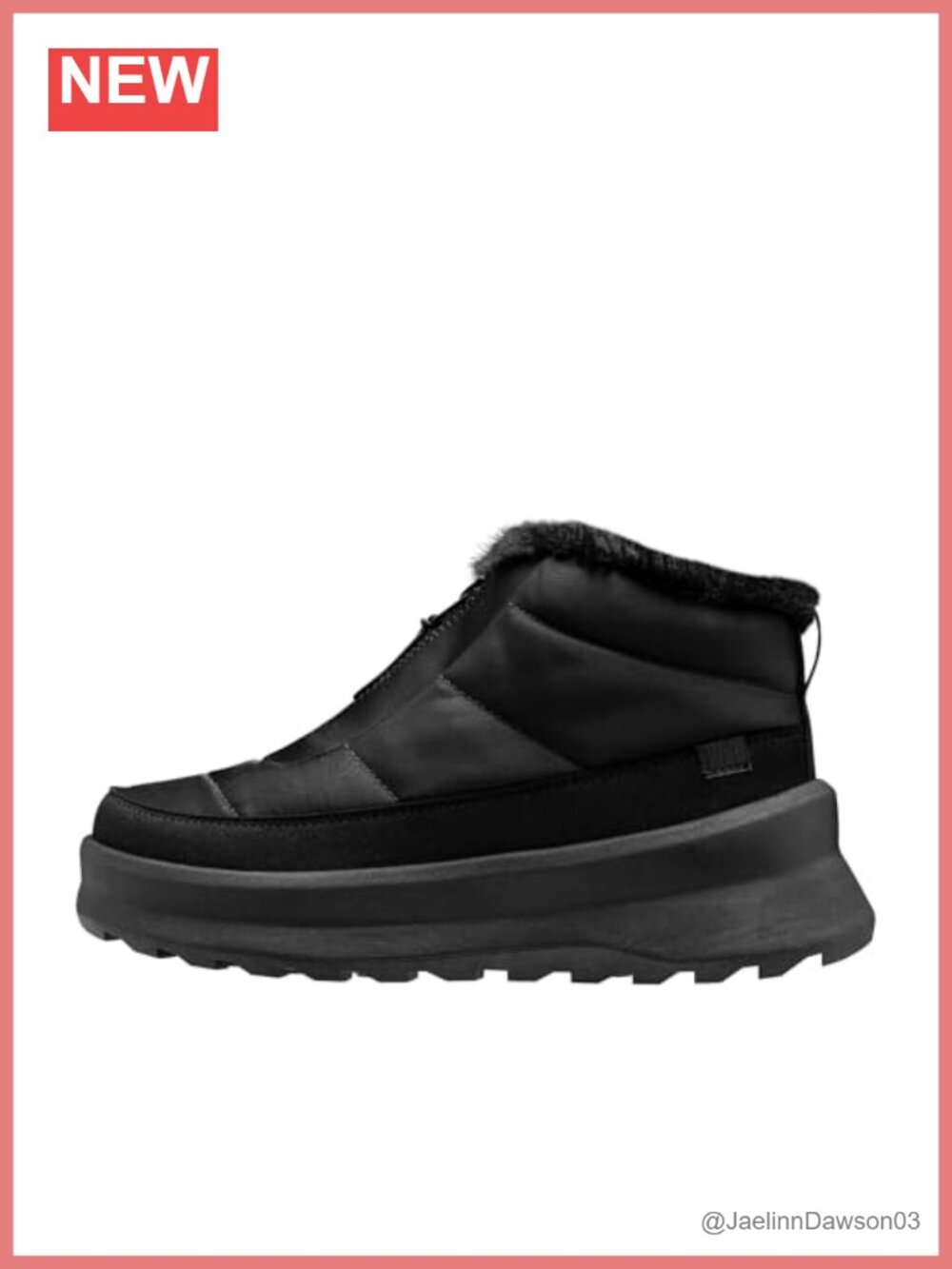 Women's Insulated Mid-Calf Lace-Up Snow Boots Leather Faux Fur Lining